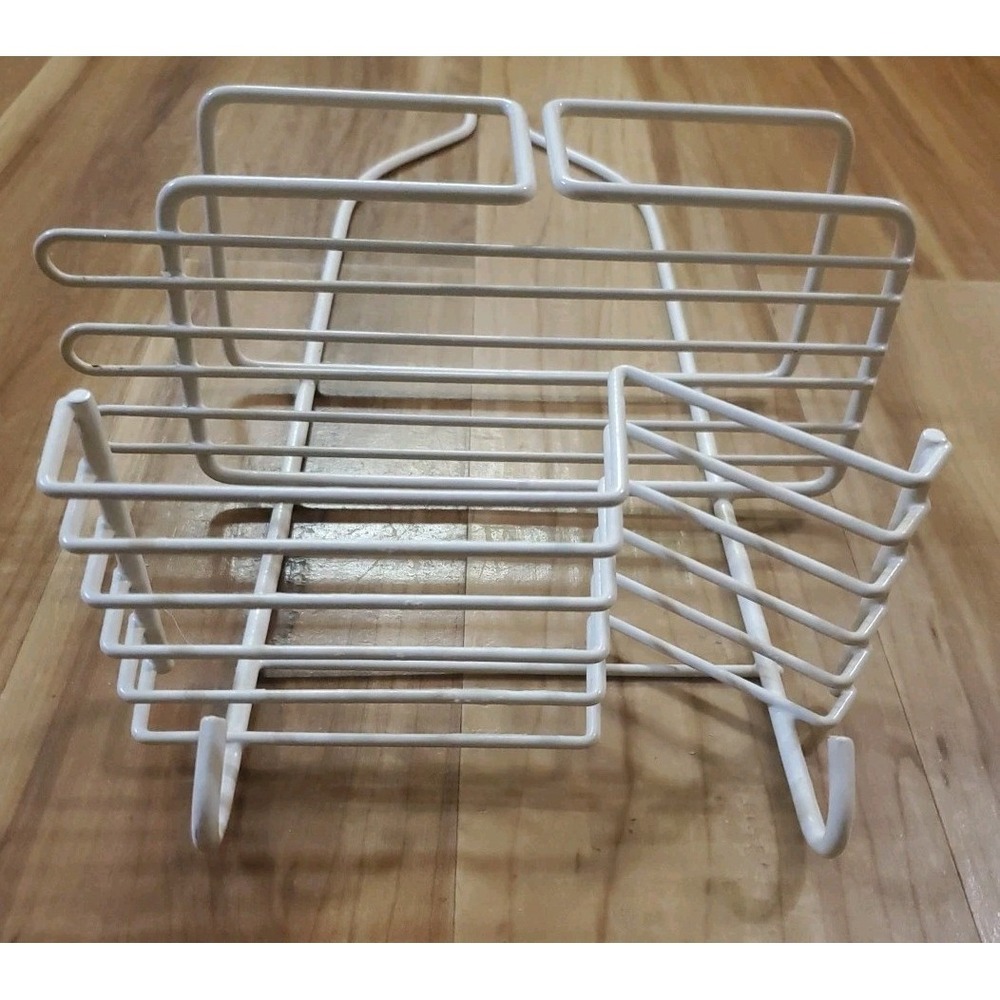 19" Soap Shelf Wire Shower Caddy White Plastic Coated Bathroom Storage Organizer - Picture 5 of 7